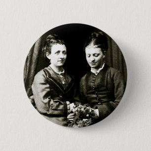 Badge Rond 5 Cm Petites amies victoriennes
