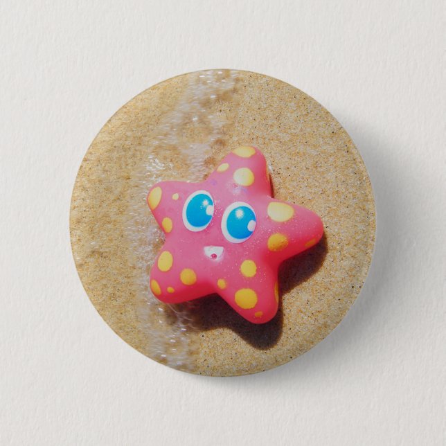 Badge Rond 5 Cm Petites étoiles de mer (Devant)