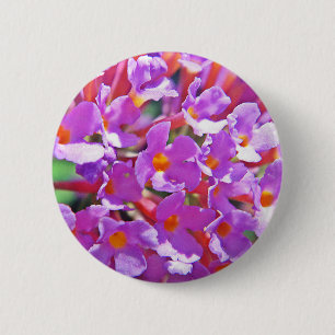 Badge Rond 5 Cm Petites fleurs mignonnes violettes