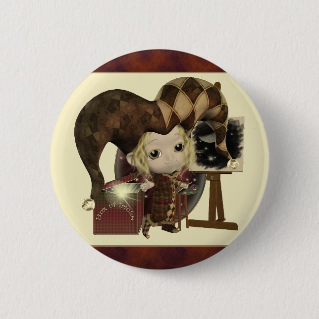 Badge Rond 5 Cm Petits boutons d'artiste de farceur (Devant)