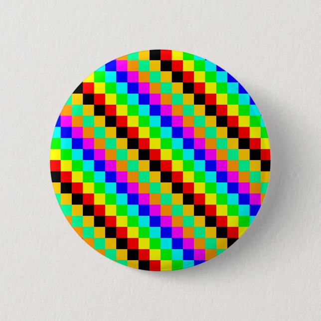 Badge Rond 5 Cm Petits carrés de couleurs (Devant)