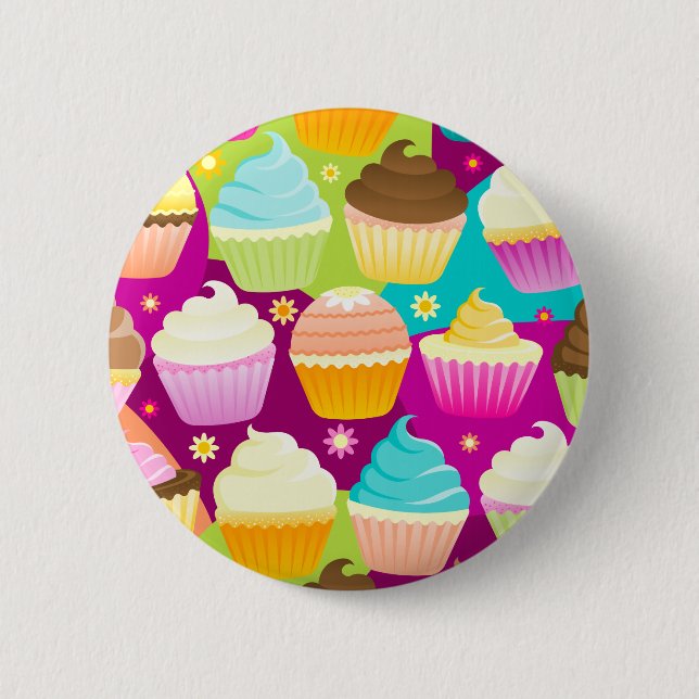 Badge Rond 5 Cm Petits gâteaux colorés (Devant)
