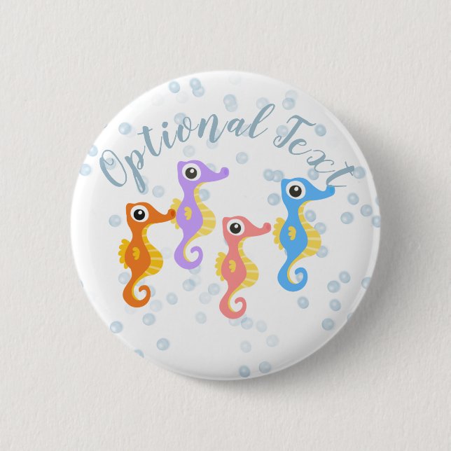 Badge Rond 5 Cm Petits Seahores (Devant)
