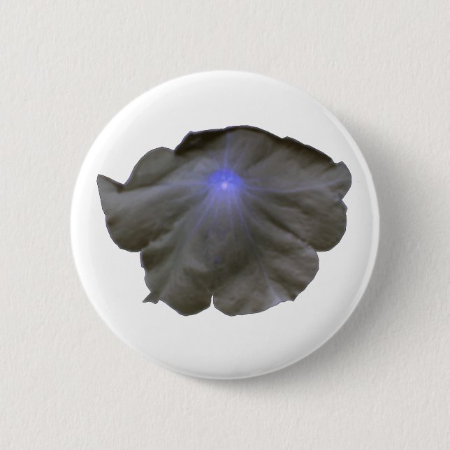 Badge Rond 5 Cm Petunia Black and Blue Button (Devant)