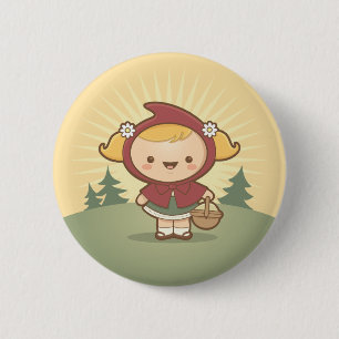 Badge Rond 5 Cm Peu de bouton rouge