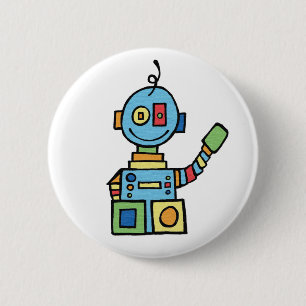 Badge Rond 5 Cm Peu de robot