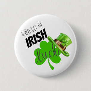 Badge Rond 5 Cm Peu petit de la chance irlandaise