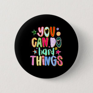 Badge Rond 5 Cm Peut faire des choses difficiles autisme sensibili