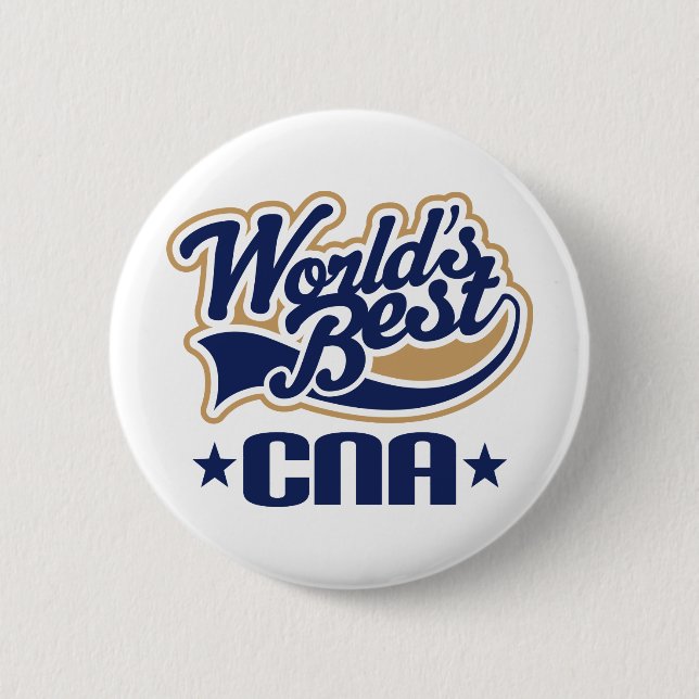 Badge Rond 5 Cm PEUVENT cadeau auxiliaire les soins certifié (Devant)