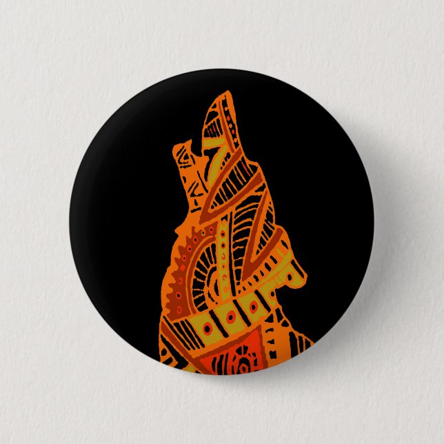 Badge Rond 5 Cm Peyote Coyote Tucson Arizona (Devant)
