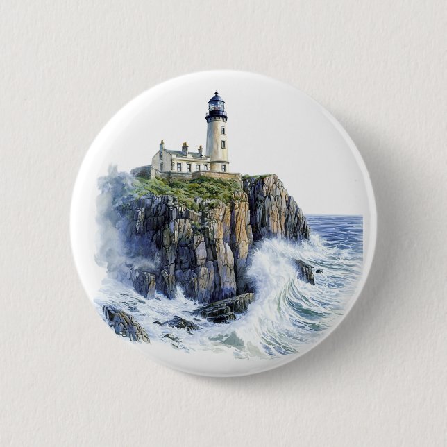 Badge Rond 5 Cm Phare (Devant)