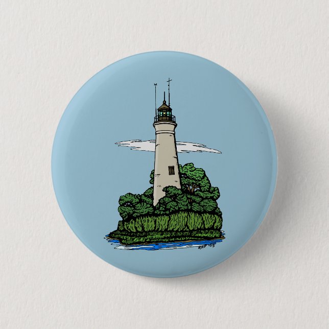 Badge Rond 5 Cm Phare (Devant)