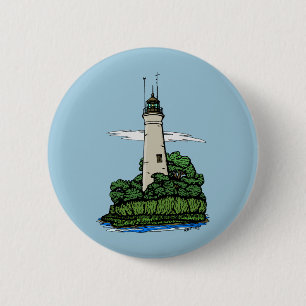 Badge Rond 5 Cm Phare