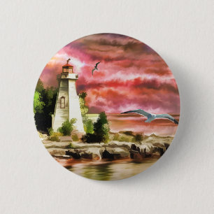 Badge Rond 5 Cm Phare