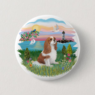 Badge Rond 5 Cm Phare - Cavalier (BL-F)