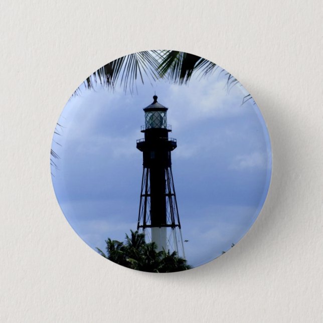 Badge Rond 5 Cm Phare d'admission de Hillsboro (Devant)