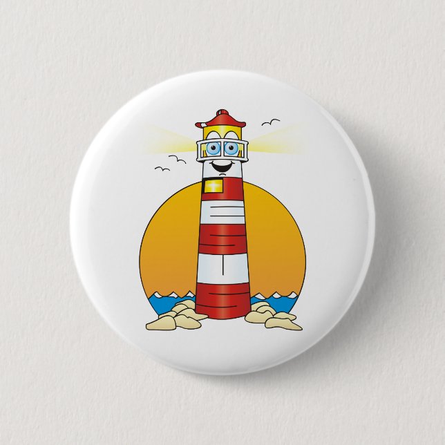 Badge Rond 5 Cm Phare de Jesus Cartoon (Devant)