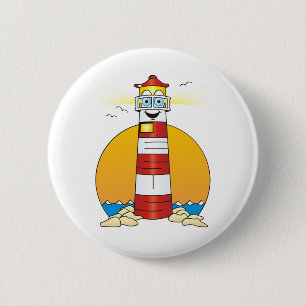 Badge Rond 5 Cm Phare de Jesus Cartoon