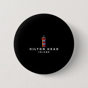 Badge Rond 5 Cm Phare de l'île de Hilton Head Sc Souvenir de vacan
