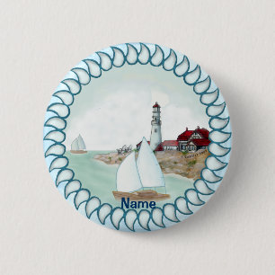 Badge Rond 5 Cm Phare de Rocky