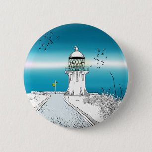 Badge Rond 5 Cm Phare du Cap Reinga Nouvelle-Zélande