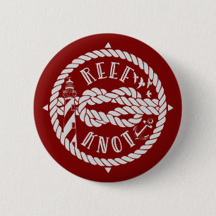 Badge Rond 5 Cm Phare du noeud de récif