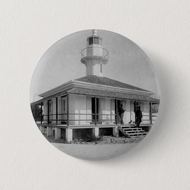 Badge Rond 5 Cm Phare principal de cèdre (Devant)
