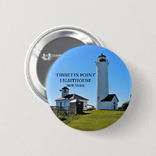 Badge Rond 5 Cm Phare Tibbetts Point, Bouton New York