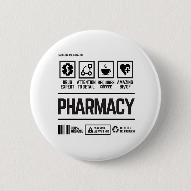 Badge Rond 5 Cm pharmacie (Devant)