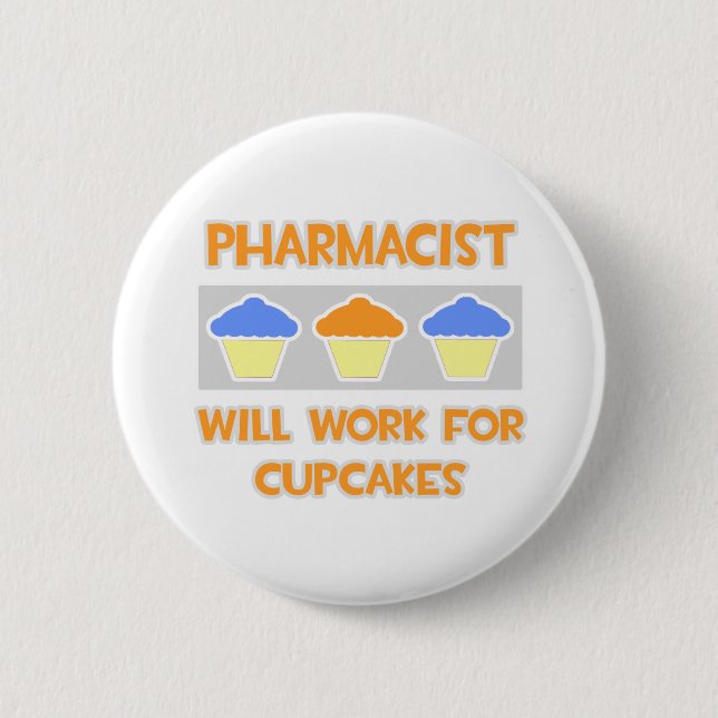 Badge Rond 5 Cm Pharmacien ... Fonctionnera Pour Les Cupcakes (Devant)