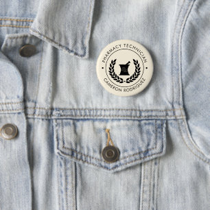 Badge Rond 5 Cm Pharmacien personnalisé Personnel de pharmacie
