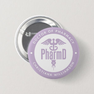Badge Rond 5 Cm PharmD Docteur en pharmacie Pharmacy Graduation Ph