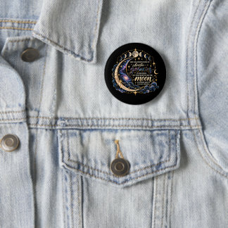Badge Rond 5 Cm Phases lunaires des galaxies chaotiques Esthétique