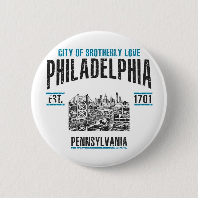 Badge Rond 5 Cm Philadelphie (Devant)