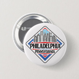 Badge Rond 5 Cm Philadelphie Pennsylvanie