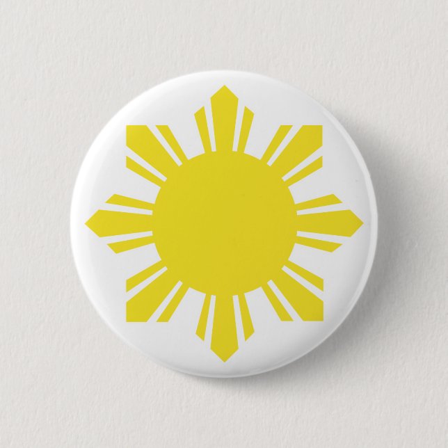 Badge Rond 5 Cm Philippin Sun - jaune (Devant)