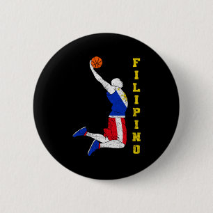 Badge Rond 5 Cm Philippines philippin sport basket-ball balle au p
