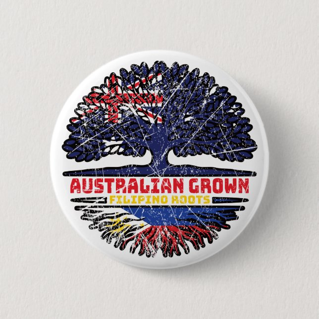 Badge Rond 5 Cm Philippines Philippine Australian Tree (Devant)