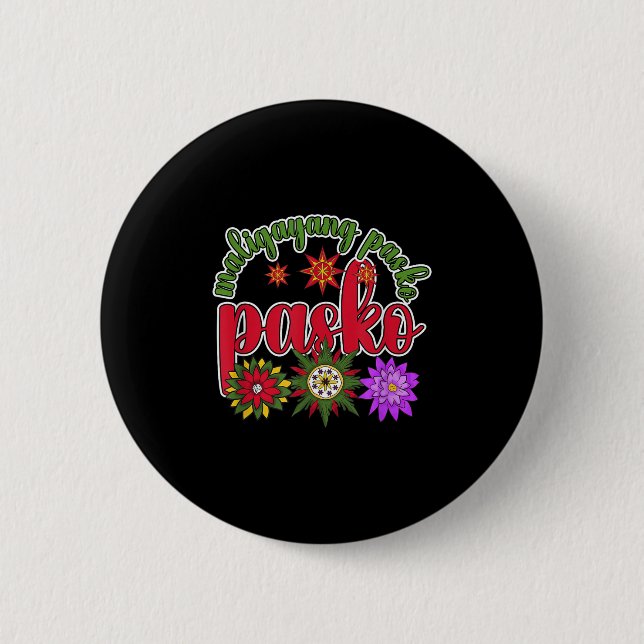 Badge Rond 5 Cm Philippines Pilipinas Philippines Parol de Noël ph (Devant)