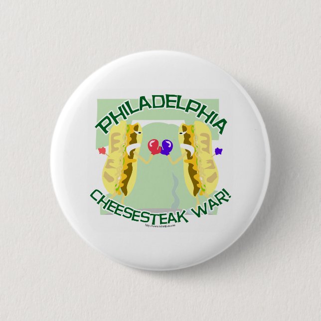 Badge Rond 5 Cm Philly Cheesteak War (Devant)