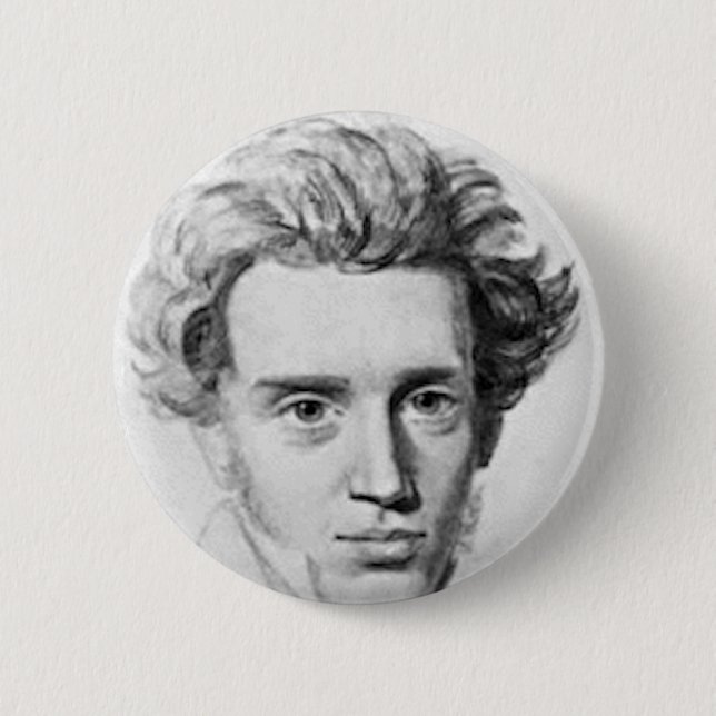 Badge Rond 5 Cm Philosophe Soren Kierkegaard (Devant)