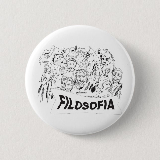 Badge Rond 5 Cm PHILOSOPHES Platon Aristote euclides Socrates (Devant)
