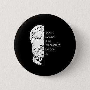 Badge Rond 5 Cm Philosophie stoïque Citation Conception _ Epictète