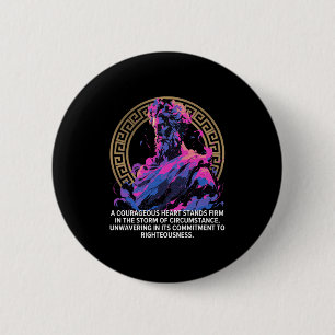 Badge Rond 5 Cm Philosophie stoïque Épopée Vieux stoïcisme grec In