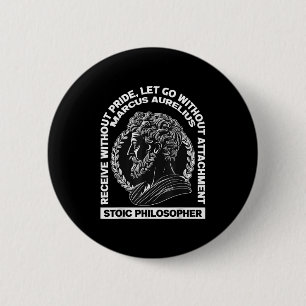 Badge Rond 5 Cm Philosophie stoïque romaine Marcus Aurelius Citati