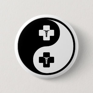 Badge Rond 5 Cm Phlebotomy de Yin Yang