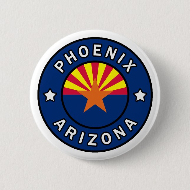 Badge Rond 5 Cm Phoenix Arizona (Devant)
