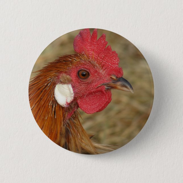 Badge Rond 5 Cm Phoenix Rooster (Devant)