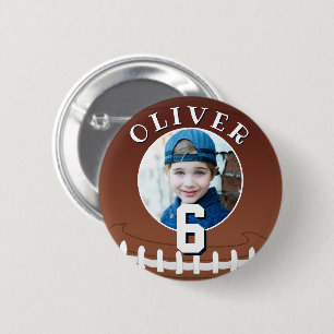 Badge Rond 5 Cm Photo d'âge d'anniversaire des enfants de ballon d