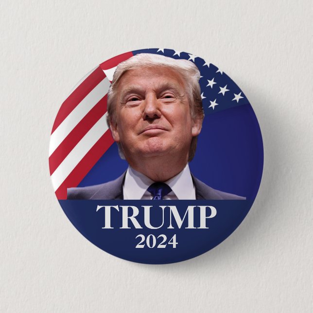 Badge Rond 5 Cm Photo de Donald Trump  (Devant)